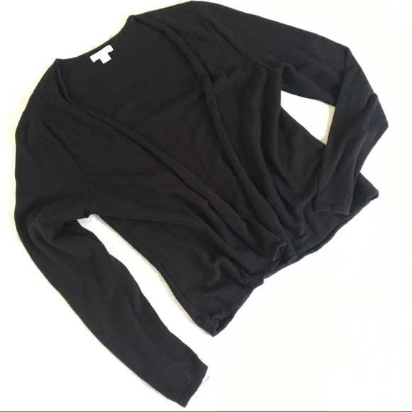 J Jill Cropped Open Black Linen Blend Cardigan GUC - Picture 6 of 8